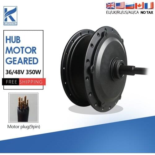 Electric Bicycle Motor 36V48V 350W Brushless Gear Hub Motor Front Rear Wheel Drive Powerful Motor for Ebike Conversion Kit