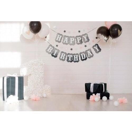 Yeele Balloons 1 Year Birthday Party Scene Photography Backdrops Customized Photographic Backgrounds For Photos Studio