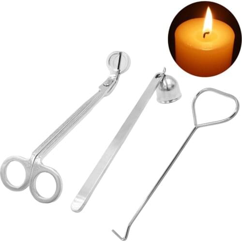 Stainless Wick Snuffer Tool Hook tesoura Cutter Clipper Candle Trimmer Oil Lamp Trim scissor tijera