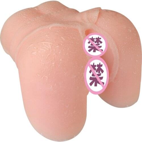 Inverted half-length entity doll big ass masturbation device male famous buttocks airplane cup adult products