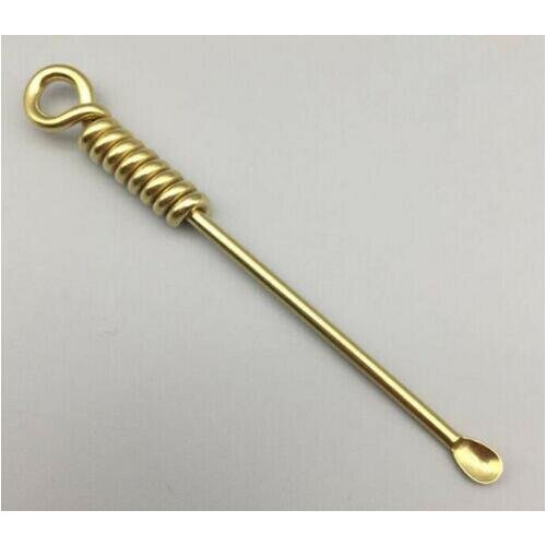 China Brass Earwax Spoon Small Statue