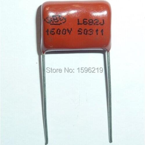 50pcs CBB capacitor 682 1600V 682J 1.6KV 6800pF 6.8nF P15 CBB81 Metallized Polypropylene Film Capacitor