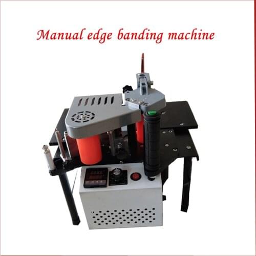 SC-40 Edge Banding Machine Portable Wood PVC Two-sided Gluing Edge Bander with Tray & Cut Adjustable Speed 200V 1200W 1000mm