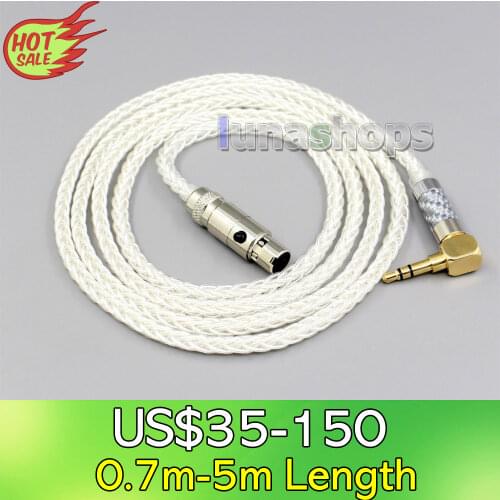 LN006787 4.4mm XLR 2.5mm 99% Pure Silver 8 Core Earphone Cable For AKG Q701 K702 K271 K272 K240 K141 K712 K181 K712 Headphon
