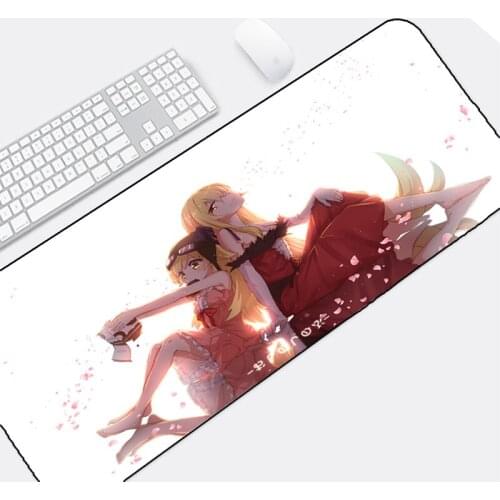 Mairuige So Cute Girls! Anime Monogatari Damaged Goods Story Oshino Shonobu Young and Adult Pattern Mousepad Pc Desk Big Micemat