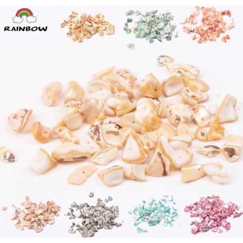 Natural Chippy Shell Irregular Loose Beads For Decoration Jewelry Making DIY Accessories 40g about 10-25mm 50pcs