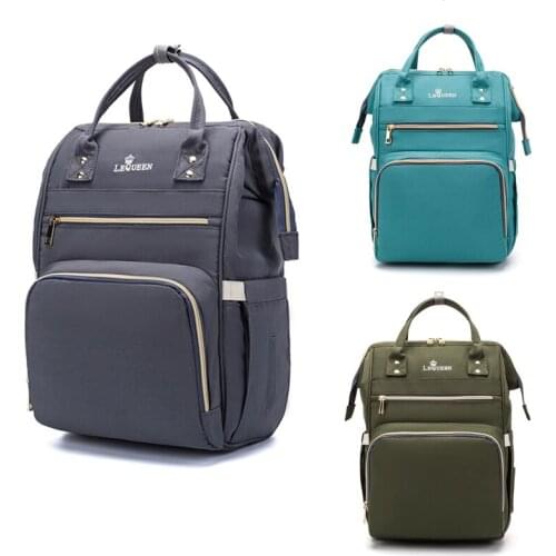 New Lequeen Diaper Bags Large Nappy Bag Upgrade Fashion Travel Backpack Waterproof Maternity Bag Mummy Bags for babies
