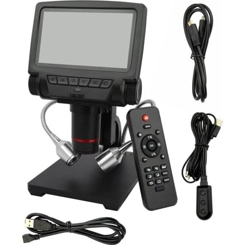 Andonstar Professional 5 Inch Screen Digital Microscope Metal Stand HDMI-compatible Microscope for Mobile Phone Repair Soldering