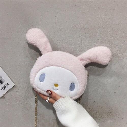 Girl cartoon cute bag female cross student day soft sister Lolita rabbit plush bag
