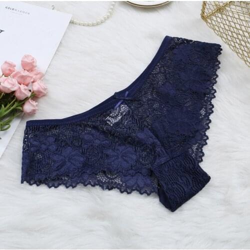 2020 Sexy Lace Panties Soft Breathable Briefs Women Underwear Ladies Panty Transparent Tempting Mid-Rise Cotton Lingerie