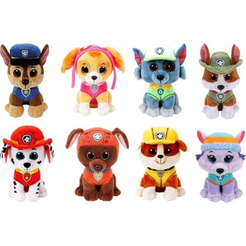 Ty Beanie Big Eyes Stuffed Plush Animal Toys Dog Skye Marshall Zuma Toy Dolls Boys Girls Birthday Christmas Gift With Tag 15CM