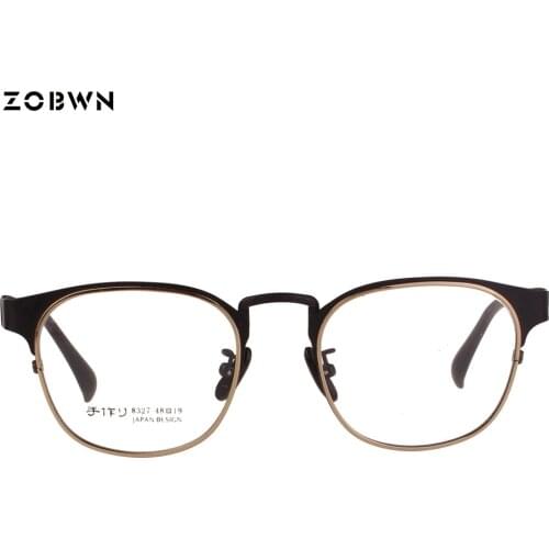 High quality Metal vintage glasses Women Brand designer Retro Glasses pink gold ladies Oculos de grau masculinos lentes opticos