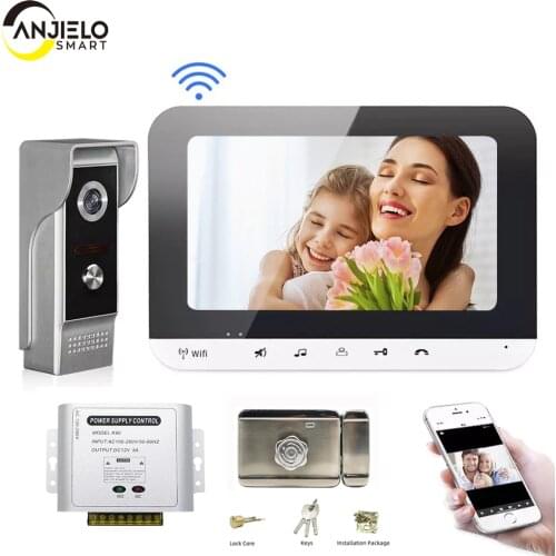 Wifi Video Doorphone Intercom System IOS/Android Smart Mobile Phone app Remote Control/Access Control Power Supply/Electric Lock