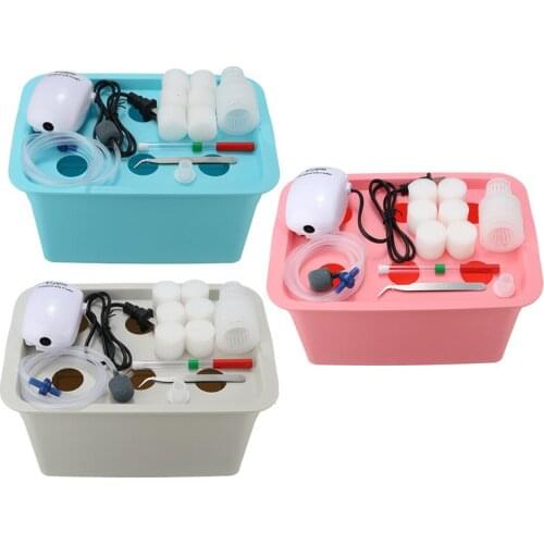 1 sets 220V Plant Site Hydroponic Systems Kit 6 Holes Nursery Pots Soilless Cultivation Box Plant Seedling Grow Box Kit