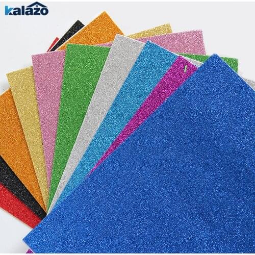 10pcs/pack Mixed Color 20*30cm Eva Foam Glitter A4 Gold Powder Sponge Paper DIY Arts Craft Supplies Scrapbooking Home Decor