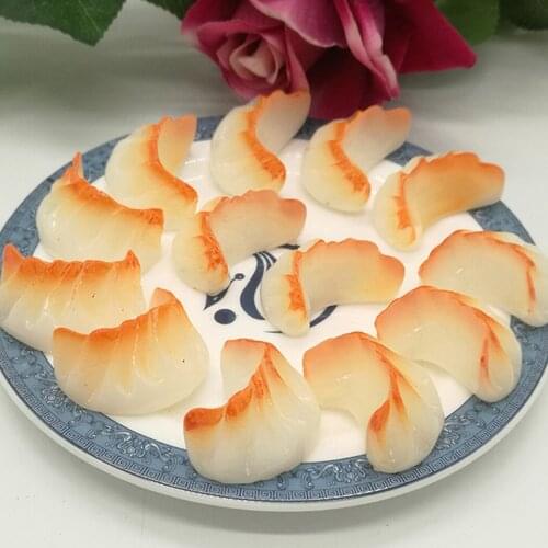 16PCS Simulation Dumpling Artificial Food Realistic Dumpling Fake Food Photo Prop Display Model