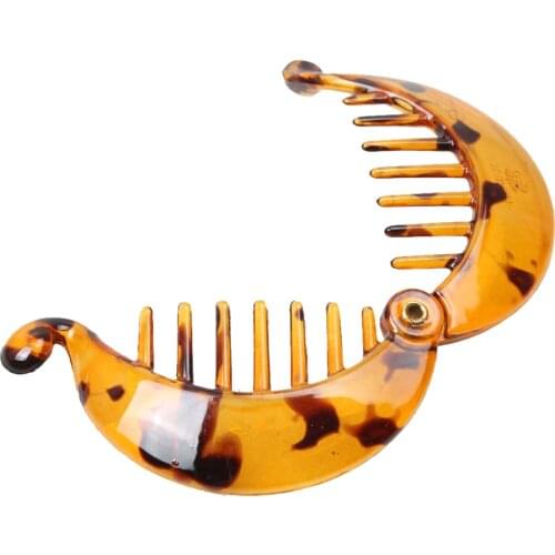 2pcs Vintage Banana/ Hair Clips Comb Grip Clasp Ponytail Holder 2 Colors