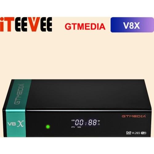 3PCS GTMEDIA V8X Support DVB S/S2/S2X CART CA VCM/ACM/Multi-Stream Satellite Receiver FTA Support CA card Slot STB