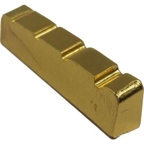 4 String Slotted Br Gold Electric B Guitar Bridge Nut 38*6*8/8.9mm