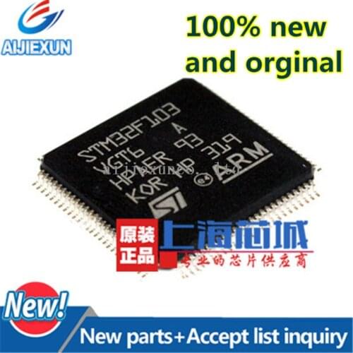 5Pcs 100%New and original STM32F103VGT6 LQFP100 IC MCU 32BIT 1MB FLASH 100LQFP in stock
