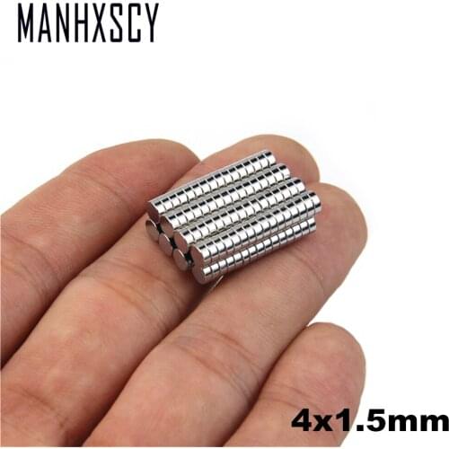 500pcs Neodymium N35 Dia 4mm X 1.5mm Strong Magnets Tiny Disc NdFeB Rare Earth For Crafts Models Fridge Sticking magnet 4x1.5mm