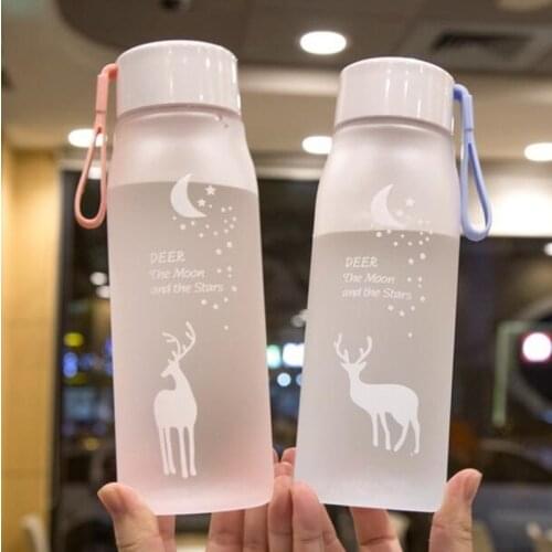 560ML Cartoon Plastic Water Bottle Portable Biking Travel Water Bottles Leak Proof