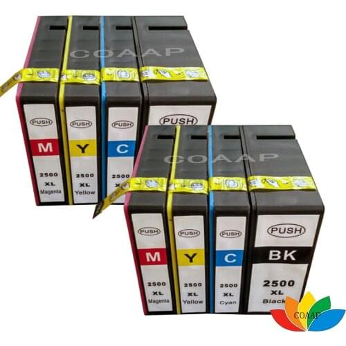 8 Pack COMPATIBLE PGI 2500 BK C M Y ink cartridge for canon MAXIFY iB4050 MB5050 MB5350 Printer