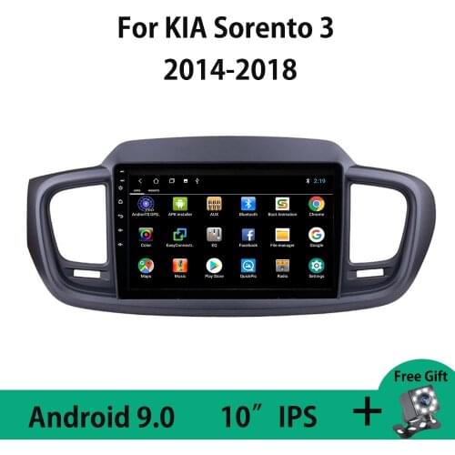Android 9.0 Quad-Core WIFI Car Radio Multimedia Player GPS Navigator For Kia Sorento 3 2014 2015 2016 2017 2018 Split Screen USB