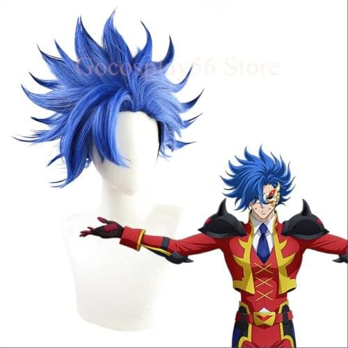 Anime SK∞ ADAM Cosplay Shindo Ainosuke Wig S Blue Short Heat Resistant Hair Adult Role Play SK8 the Infinity SK Eight