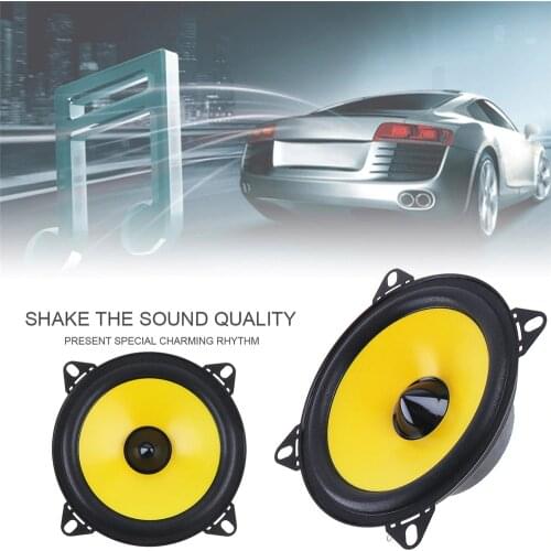 2pcs 4 inch 60W 88dB 2-Way Full Range Frequency Car Audio Stereo Coaxial Speaker Car Speaker Automobile Loudspeaker
