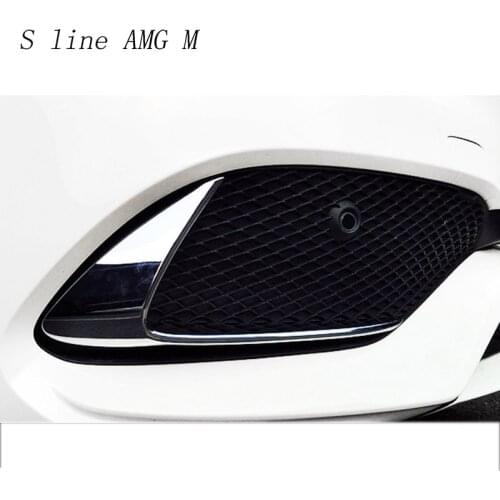 Car styling Car fog lamps cover grille slats car fog lights cover decoration strips for Mercedes Benz CLA C117 220 260 200 2017