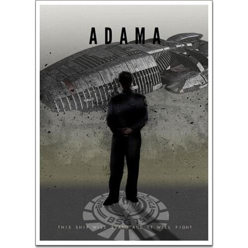 No Frame HD Home Decoration Printing Adama Battlestar Galactica Poster Canvas Wall Art Oil Painting Living Room Decor