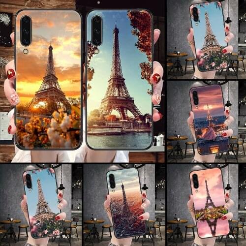 Eiffel tower Phone Case For Samsung Galaxy A 10 12 20E 21S 30 32 40 50 51 52 70 71 72 5 6 7 2016 2018 black pretty back silicone