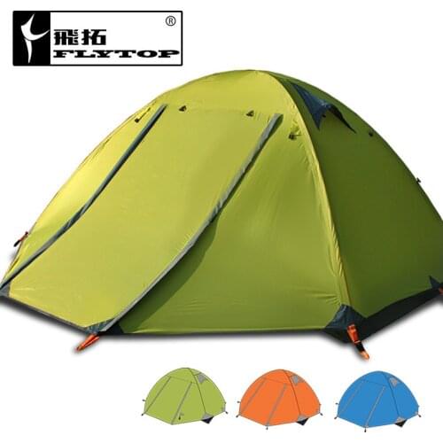 Flytop 3 Person Double Layer Aluminum Poles Ultralight Professional Camping Equipment Camping Tent Beach Tent Barraca
