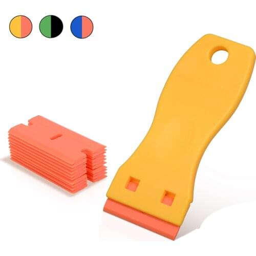 EHDIS Vinyl Film Handy Razor Scraper Car Wrap Sticker Print Squeegee Plastic Blades Window Tint Decal Glue Clean Remover Tools