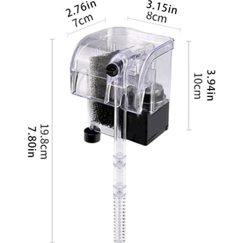 Aquarium filter waterfall filter aeration pump Aquarium wall-mounted mute filter plug-in small professional