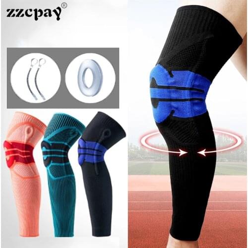 Mens Pads Basketball Football Protective Gear Meniscus Support Calf Compression Knee Sleeve Sports Knee Pads Training Long Knee