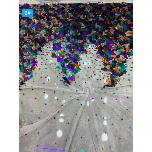 Nigerian Sequin Lace Fabric 2021 High Quality African Lace Fabric For Wedding Dresses French Tulle Lace Fabric MJ35311