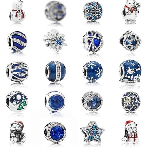 New S925 Sterling Silver Happy Winter Wintry Dazzling Fire Chaos Fire Chaos Firework Charm Original Female Jewelry Free Shipping
