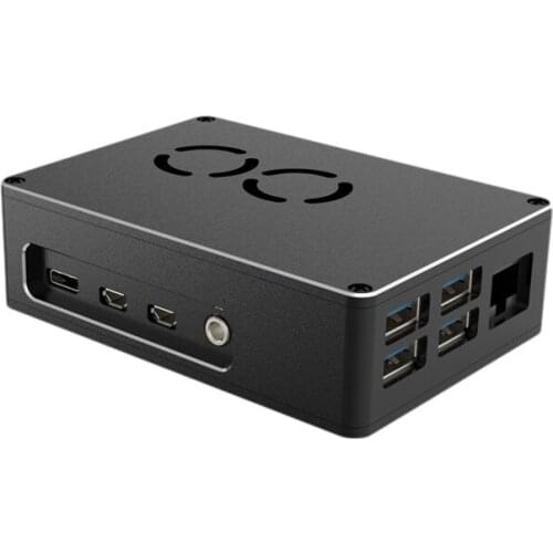 New Aluminium Alloy Case Enclosure Box Shell Dual Fan for Raspberry Pi 4 Model B