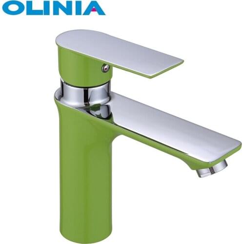 OLINIA bathroom faucets zinc core basin basin mixer contemprorary bathroom faucets green basin basin mixer OL8200CG