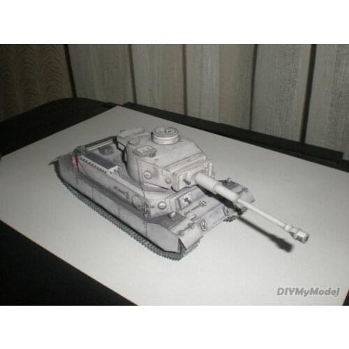 Tank world original painting of p-type of Porsche tiger DIY Handcraft Paper Model KIT Handmade Toy Puzzles Gift Movie props