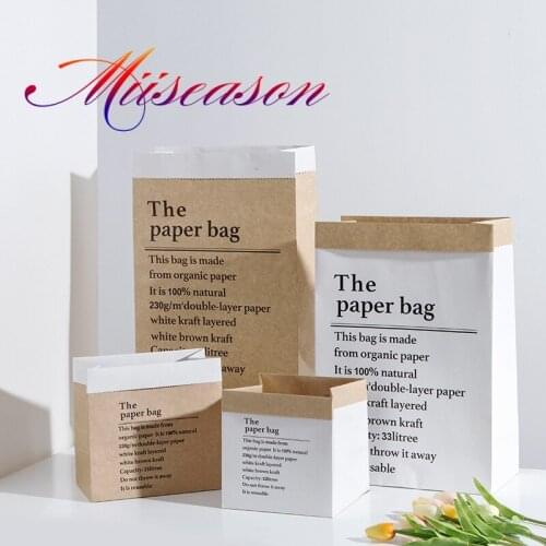 10PCS/Lot Nordic Style Vase Storage Kraft Paper Bag Home Flower Arrangement wedding floral main Sundries Dried Storage Paper Bag