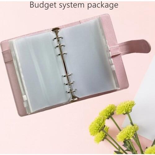 16 Pieces Binder Budget Planner Cash Envelope Binder document case A6 Binder Pockets Cash Wallet file folder
