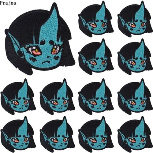Prajna 10 PCS Anime Patches On Clothes iron On Patches For Clothing Cartoon Anime Embroidered Patches Applique Stickers Bagdes