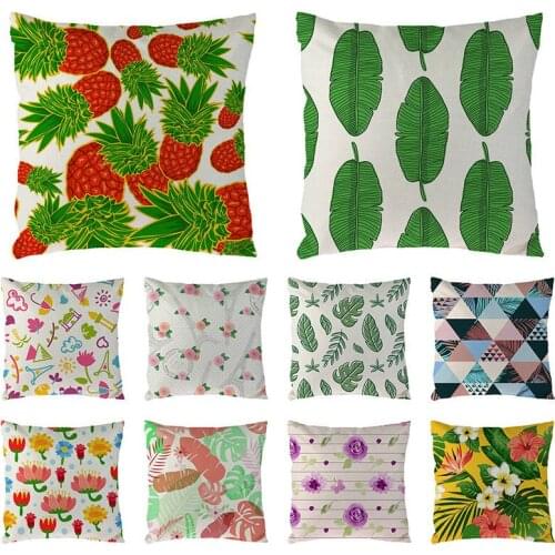 Simple Nordic Style Tropical Pink Flamingo Cushion Cover Pillow Case Peach Skin Car Pillowcases Cojines 45x45cm Home Decor 1578