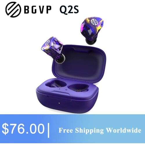 BGVP Q2S TWS knowels Wireless Earphone Wired and Wireless Dual-use Universal Earbuds with MMCX Cable Headsets