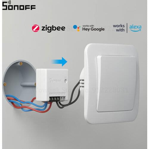 SONOFF ZBMINI MINI Two Way Smart Switch Remote Control Zigbee 3.0 SmartThings Hub Voice Control via Alexa Google Home eWeLink