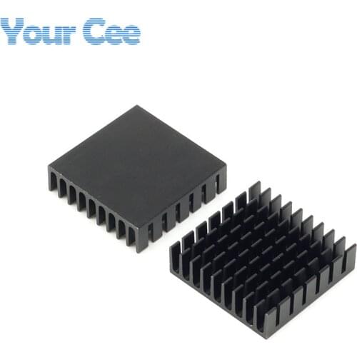 10pcs 35*35*10mm Heatsink Radiator Cooler Cooling Fin Aluminum Heat Sink for LED Power IC Transistor Module PBC black 35X35X10mm