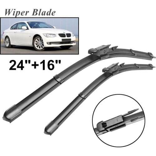 Okowiper RHD & LHD Front Wiper Blades For BMW 3 Series E92 2009 - 2012 Windshield Windscreen Front Window 24"+16"